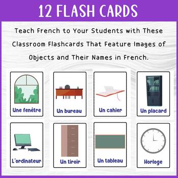 Back to School French Classroom Objects Flashcards | Les Objets De La ...