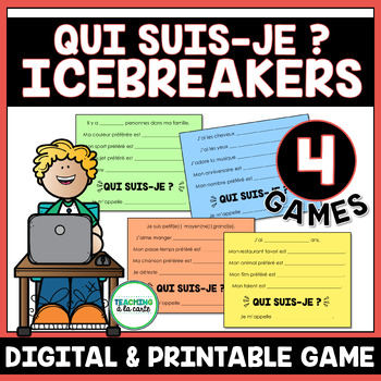 Preview of Back-to-School French Icebreakers | Digital and Printable Listening Game