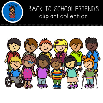 Back to School Friends Clip Art (Celebrating Diversity, Equity, and ...