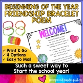 Back to School Friendship Bracelet Poem | simple, sweet | mail it