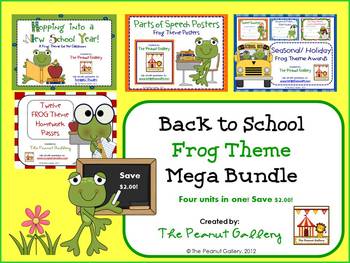 Preview of Back to School Frog Theme Mega Bundle (Four Units in One!)