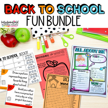 Preview of Back to School Fun Activities Bundle for the First Day of School