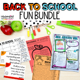 Back to School Fun Activities Bundle for the First Day of School