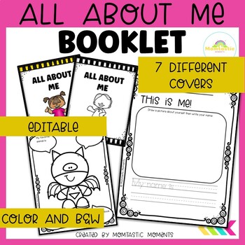 Preview of Back to School: Fun All About Me Activity for Kindergarten & Pre-K