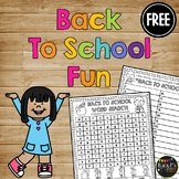 Back to School Fun FREEBIE Crossword Puzzle and Word Work 