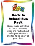 Back to School Fun Pack: Activities for the First Week of School