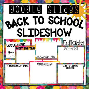 Preview of Back to School GOOGLE Slides Template-Curriculum Night, Open House, Parent Night