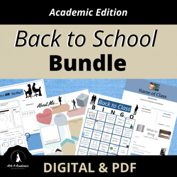 Preview of Back to School BUNDLE Academic Edition DIGITAL and PRINTABLE