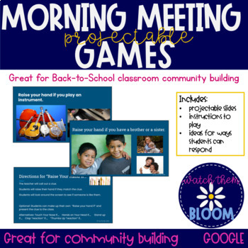 Preview of Back to School Game for Morning Meeting - Raise Your Hand If  GOOGLE