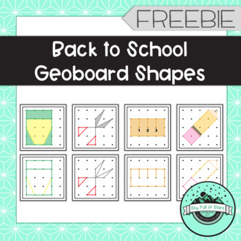 Preview of Back to School Geoboard Task Cards