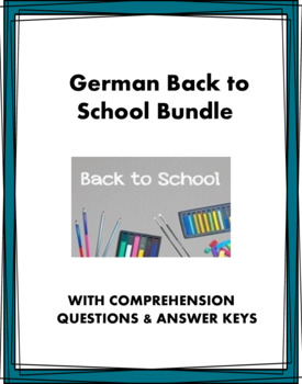 Preview of German Back to School Bundle: 5 Resources for Beginners @35% 0ff!