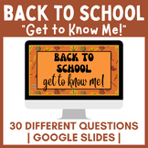 Back to School | Get to Know Me | Google Slides for Classr