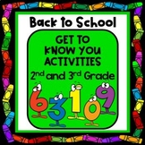 Back to School - Get to Know You Activities for 2nd and 3rd Grade