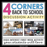 Back to School Get to Know You Activity - 4 Corners Game f