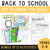 Back to School - Get to Know You - Pack | Perfect for the 