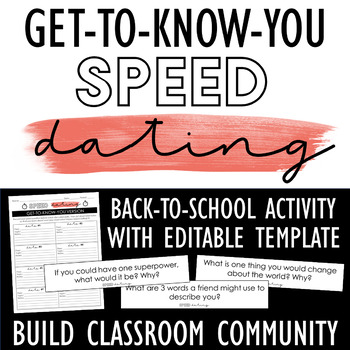 how to play speed dating in the classroom