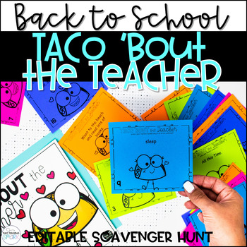 Preview of Editable Back to School Get to Know the Teacher Scavenger Hunt