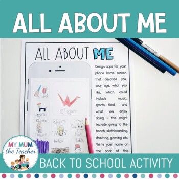 Back-to-School Get to know Me Phone App Activity | FREE by My Mum the ...