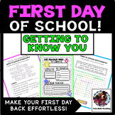 Back to School Getting To Know You Activities