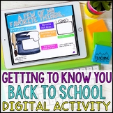 Back to School Getting To Know You | Digital Activity