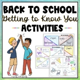 Back to School Getting to Know You Activities