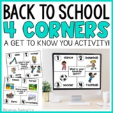 Back to School Getting to Know You Activity - Four Corners