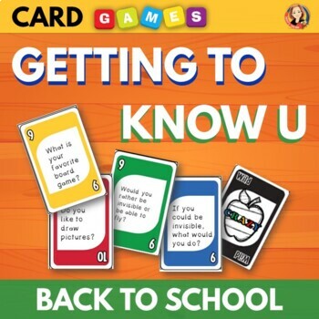 Preview of Getting to Know You Card Game for Back to School
