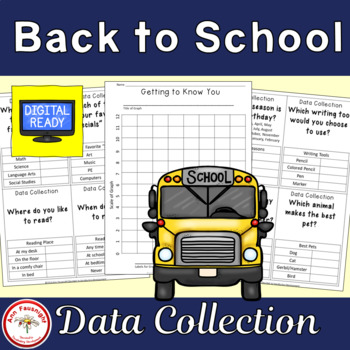 Preview of Back to School Getting to Know You Data Collections and Graphs