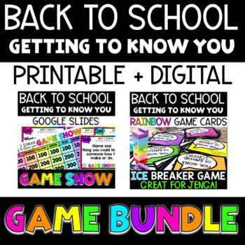 Preview of Back to School - Getting to Know You - Icebreaker Games BUNDLE
