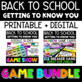 Back to School - Getting to Know You - Icebreaker Games BUNDLE