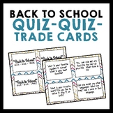 Back to School Quiz Quiz Trade Cards {Set of 32}