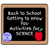Back to School Getting to Know You Science Activities