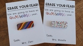 Back to School Gift Tag - "ERASE YOUR FEAR!"