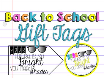 Preview of Back to School Gift Tag - Your Future is Bright