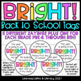 Back to School Gift Tags Bright Year Meet the Teacher Nigh