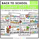 Back to School Gift Tags (English & Spanish)