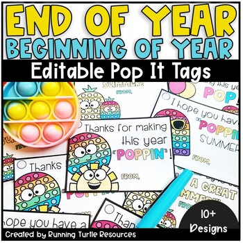 Preview of End of Year Gift Tags, Pop It Student Gifts