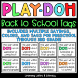 Back to School Gift Tags Play Dough Tags Meet the Teacher 