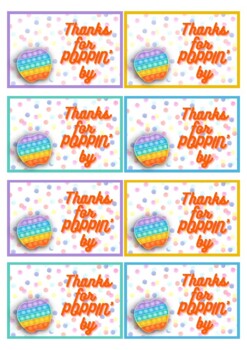 Back to School Gift Tags- Thanks for Poppin' by by KinderSources