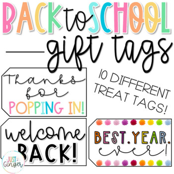 Preview of Back to School Gift Tags - Student Treat Tags for Back to School Night