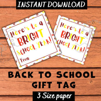 Preview of Back to School Gift Tags bulletin board project classroom poster 2nd 3rd 4th 5th