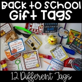 Back to School Gift Tags with 12 Options