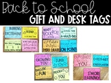 Back to School Gift and Desk Tags