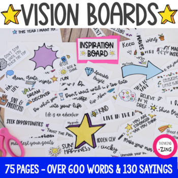New Year Goal Setting Activity Vision Board Self Esteem Messages