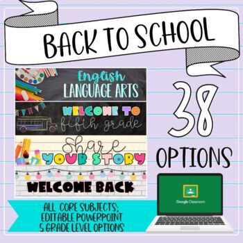 Preview of Back to School Google Editable Classroom Banners/Headers