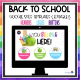 Back to School Google Sites Template {EDITABLE} - Distance