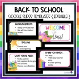 Back to School Google Slides Template {EDITABLE!} - Distan