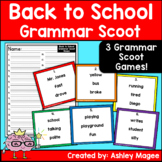Back to School Grammar Scoot Game Task Card Center Nouns V