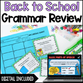 Back-to-School Grammar Task Cards | Digital Back-to-School