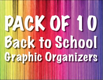 Preview of Back to School Graphic Organizers Bundle